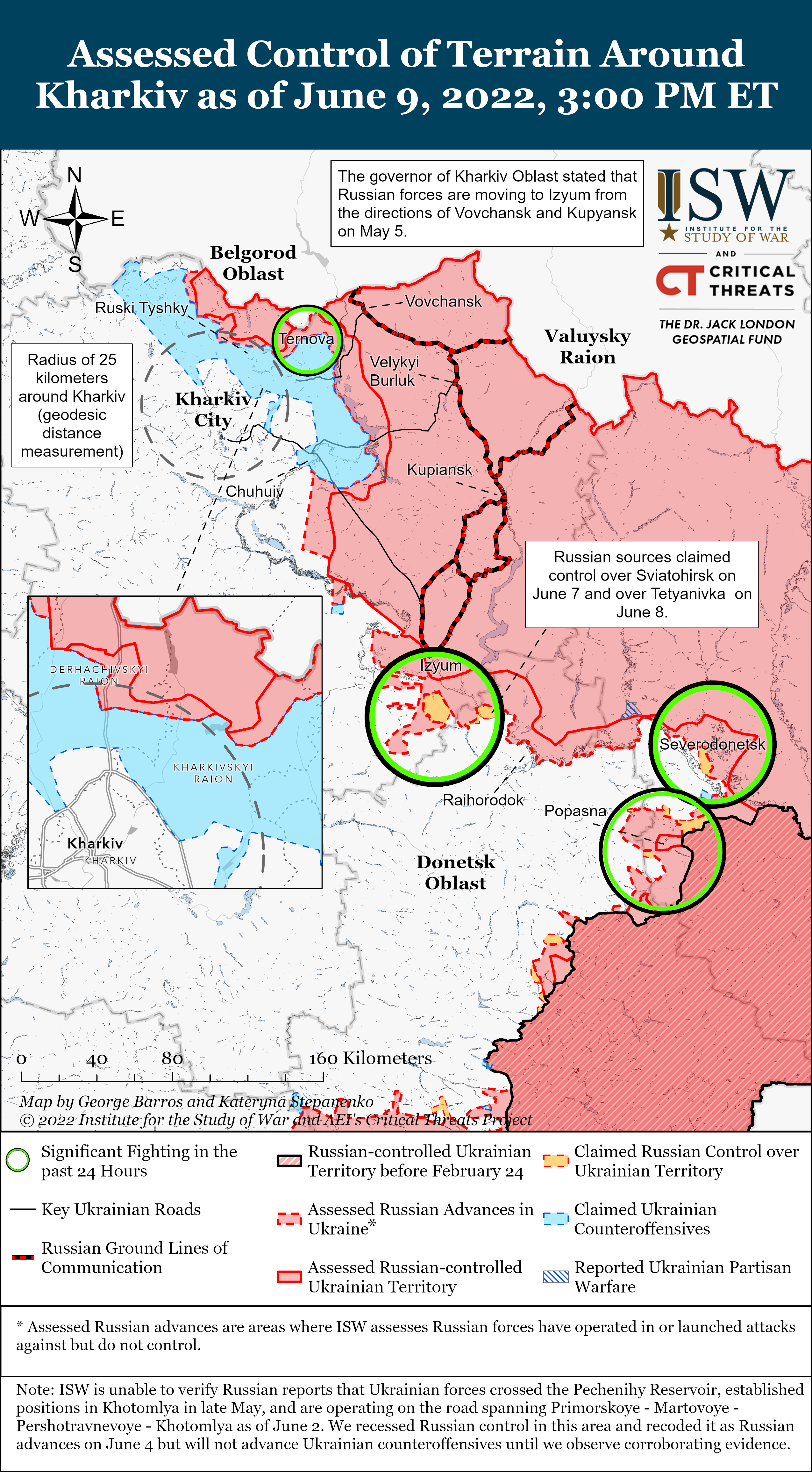 Wie ist der aktuelle Stand (09.06.22) der russischen Truppen in der Ukraine?